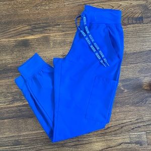 Womens Royal Blue Med Couture Scrub Set Sz XS